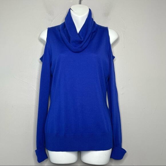LAFAYETTE 148 Wool Sweater Womens Size Small Quiet Luxury Cold Shoulder Winter - Picture 1 of 6